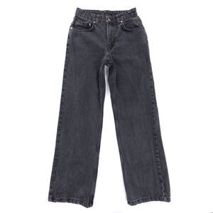 FREE PEOPLE The Ragged Priest Trip Skater Jeans 90s Wide Baggy Y2k Black Denim